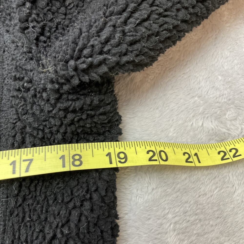 Uniqlo Womens Teddy Fleece Hoodie Jacket Sz S Black Full Zip Sherpa Pockets Cozy - Picture 8 of 9